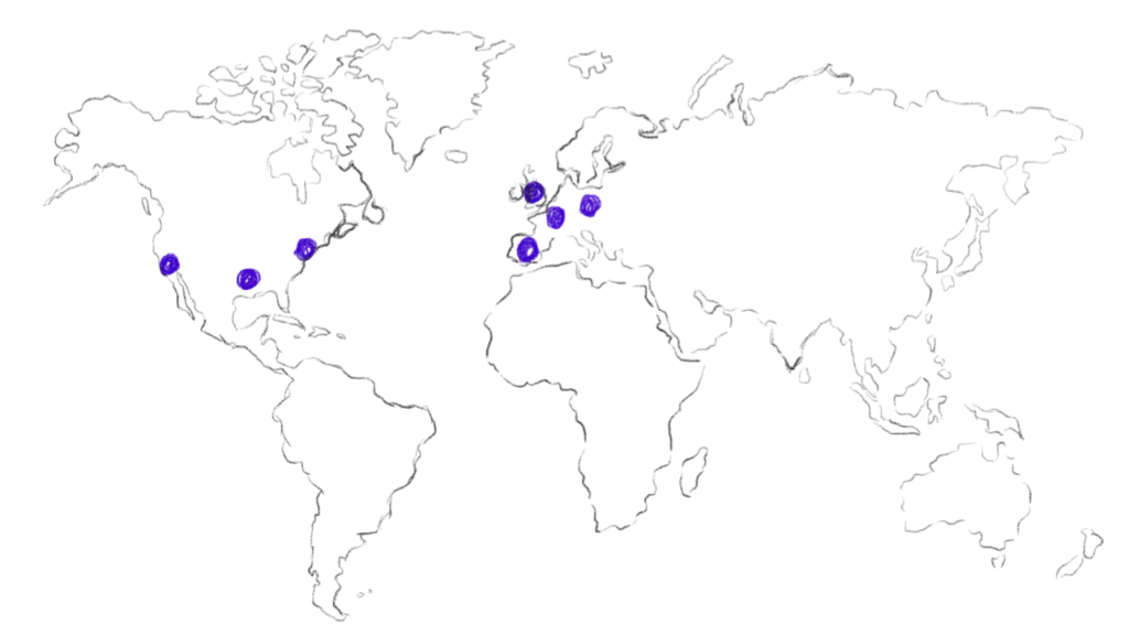 International brand design clients in Spain, UK, France and the US